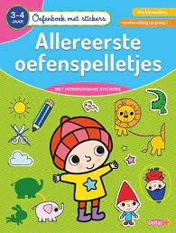 ALLEREERSTE OEFENSPELLETJES 3-4 JR (OEFENBOEK MET STICKERS)